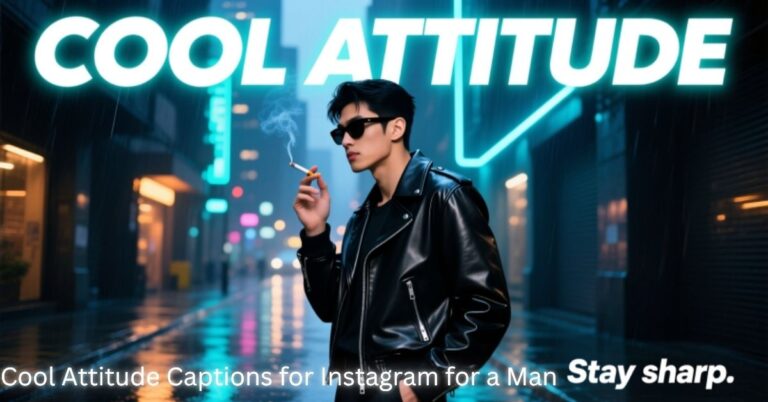 Cool Attitude Captions for Instagram for a Man