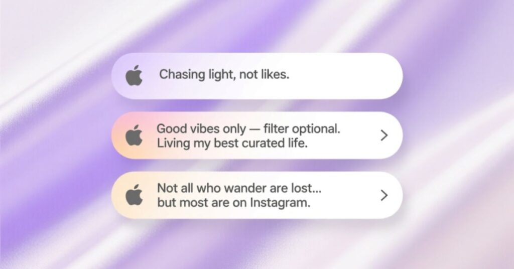 Cool captions for Instagram