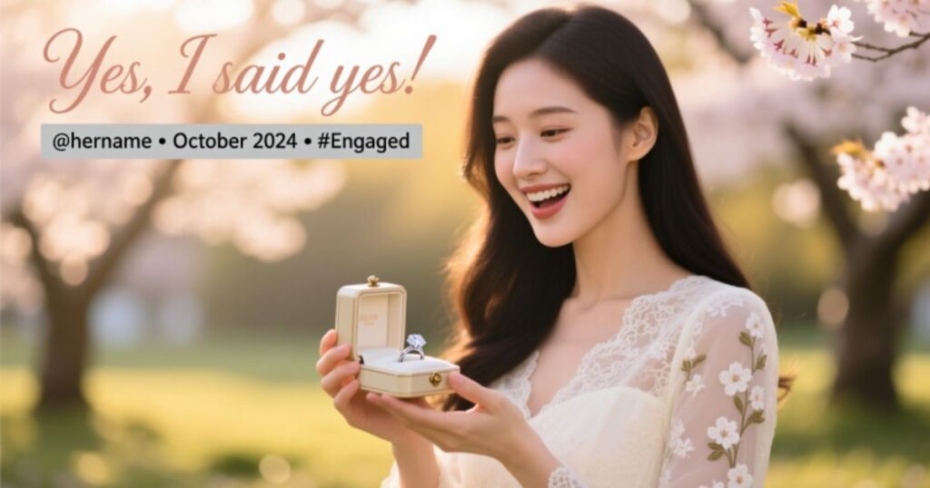 Engagement Instagram Captions for Girls