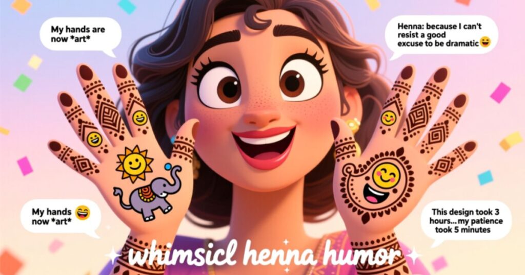 Funny Mehndi captions for Instagram