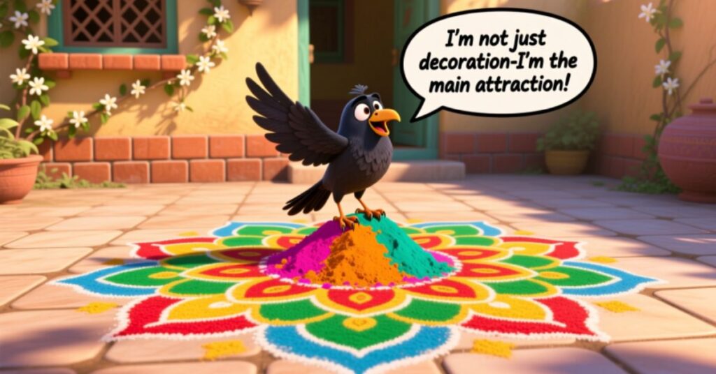 Funny captions for rangoli