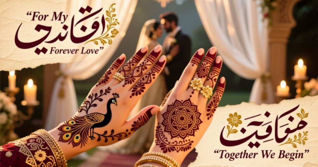 Romantic Mehndi Quotes for Bride and Groom