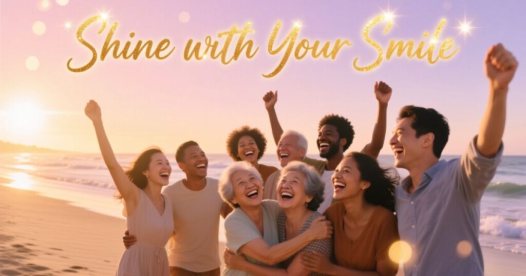 Shine with Your Smile Captions