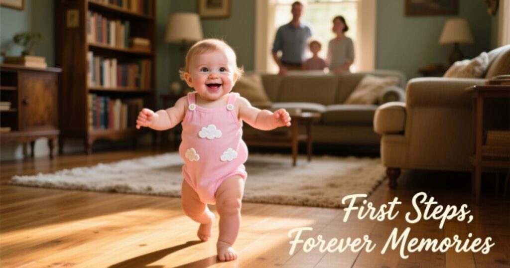 Sweet and Sentimental Baby First Walk Captions