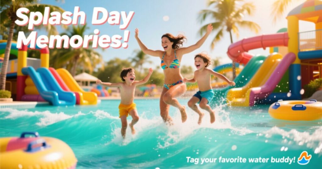 Water Park Facebook Captions