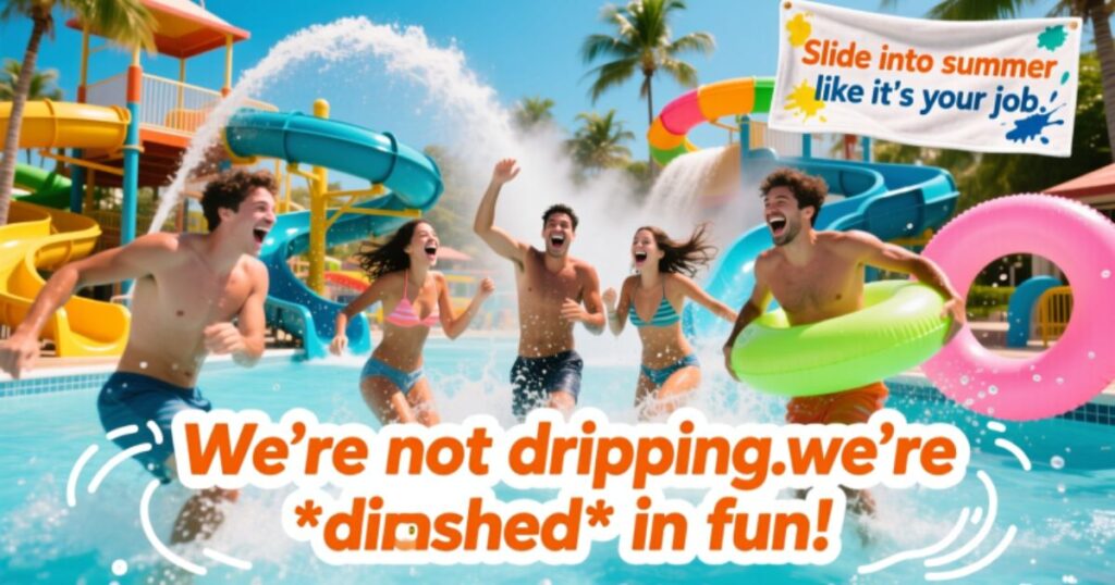 Witty Water Park Captions