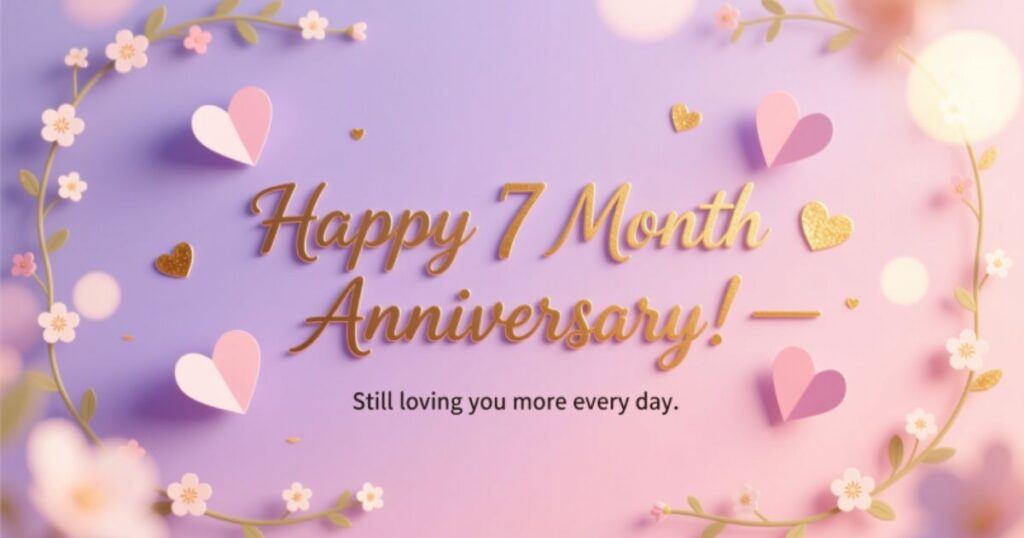Happy 7 Month Anniversary Text Messages