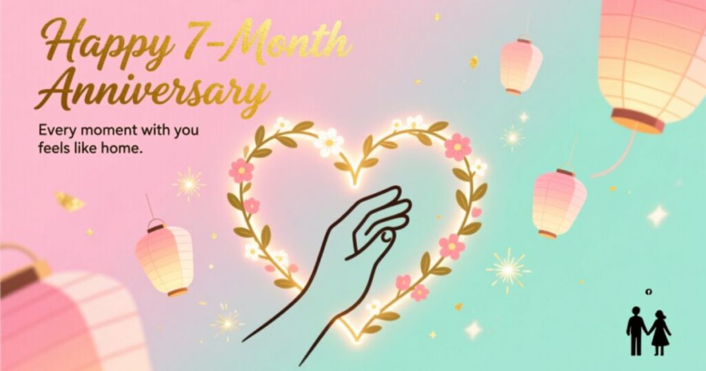 Happy Seven Month Anniversary Wishes for Social Media