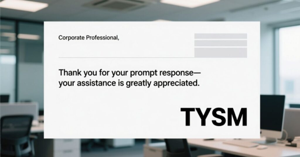 Is it OK to Use TYSM in an Email?