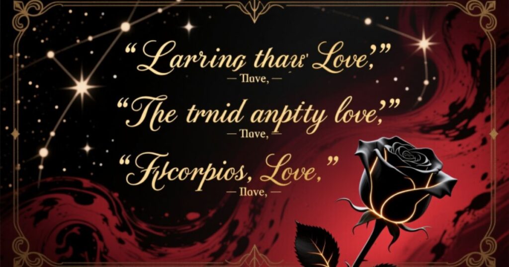 Scorpio quotes about love